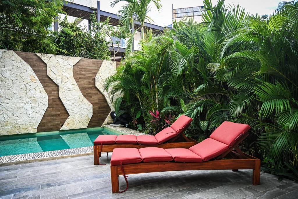 Luxury 2BR Condo w Private Jacuzzi, Fast Wifi, AC Tulum Esterno foto