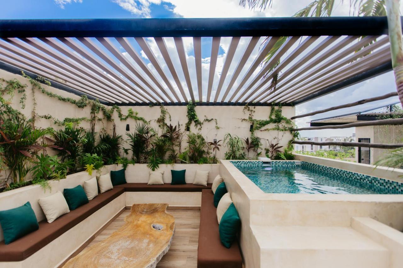 Luxury 2BR Condo w Private Jacuzzi, Fast Wifi, AC Tulum Esterno foto